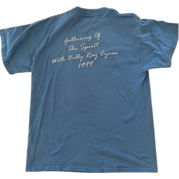Vintage Billy Ray Cyrus Christmas Concert Tee Tultex 1999 Blue Band Tee Size M - Picture 3 of 8